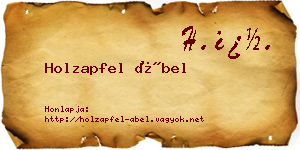 Holzapfel Ábel névjegykártya