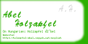 abel holzapfel business card